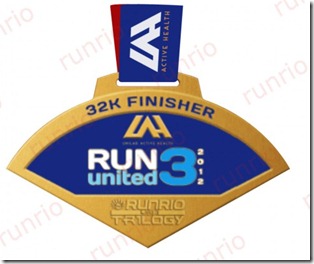 Run United 3 2012 32k Medal