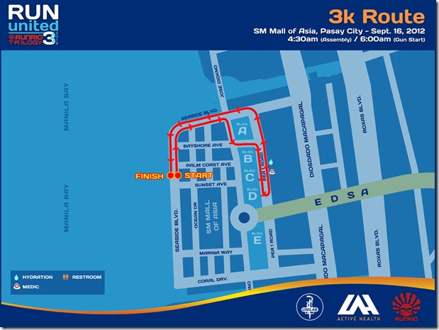 Run United 3 2012 3k Route