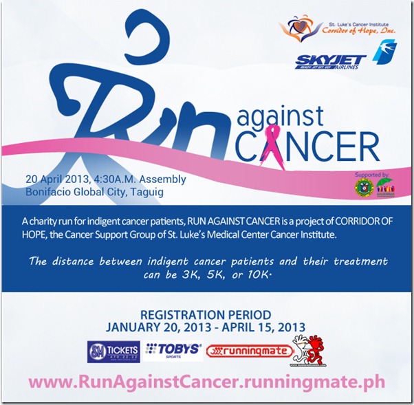 RUN AGAINST CANCER Info Sheet