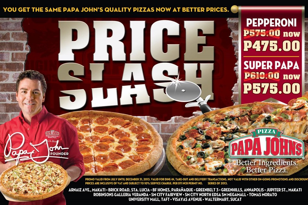 Papa John’s Pizza Price Slash! « Little Running Teacher