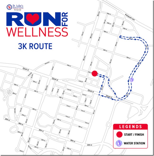 St. Lukes Run for Wellness 3k route (01)