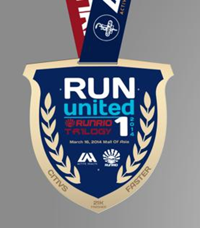 Run United 1 2014 21km Finishers Medal