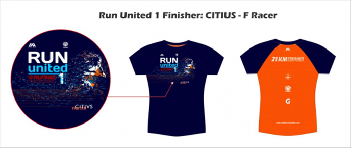 Run United 1 2014 21km Finishers Shirt
