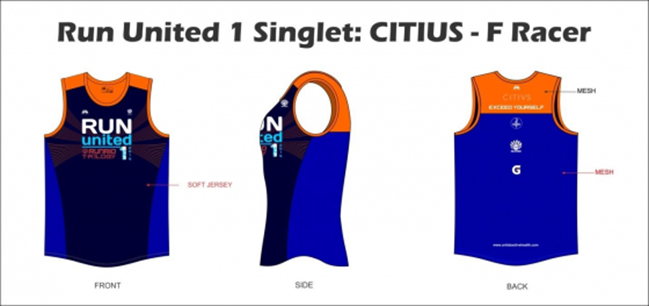 Run United 1 2014 (singlet design)