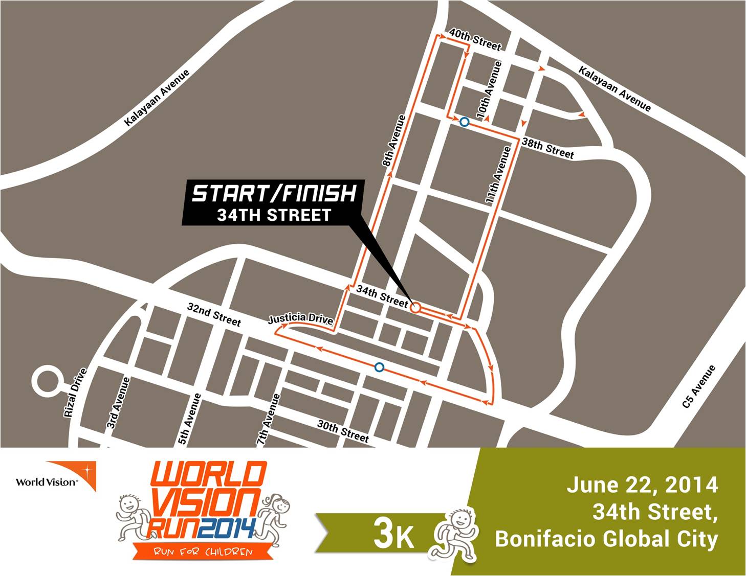 World-Vision-Run-Race-Route-3k