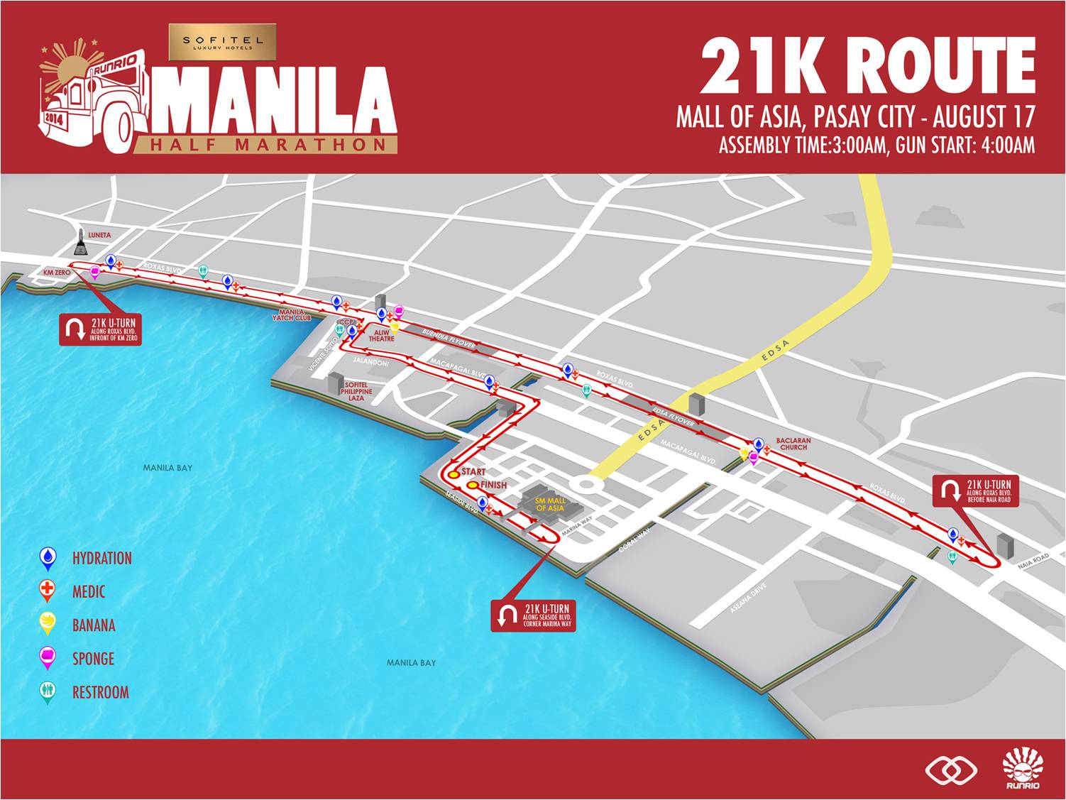 Sofitel Manila Half Marathon 21k route