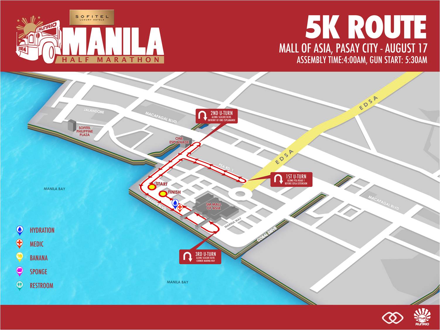 Sofitel Manila Half Marathon 5k route