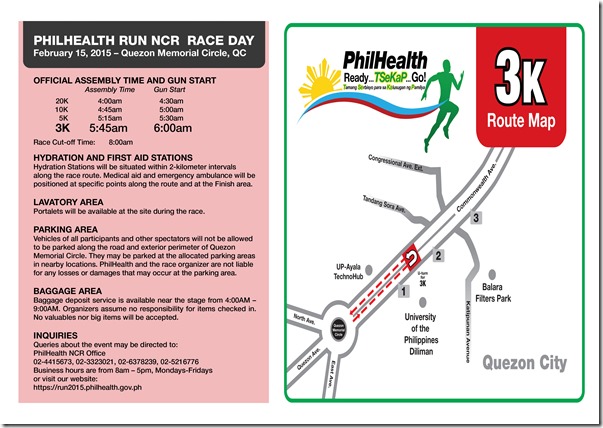 Phlhealth run race info sheet 3K