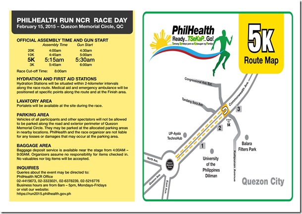 Phlhealth run race info sheet 5K