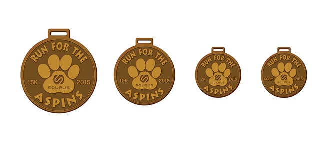 Run For The Aspins Finisher Medals
