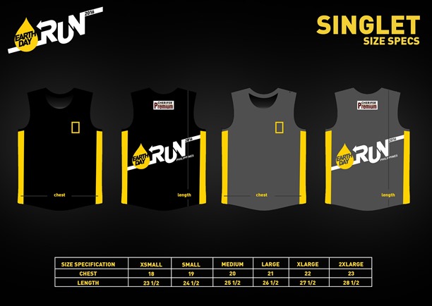 SInglet size Chart