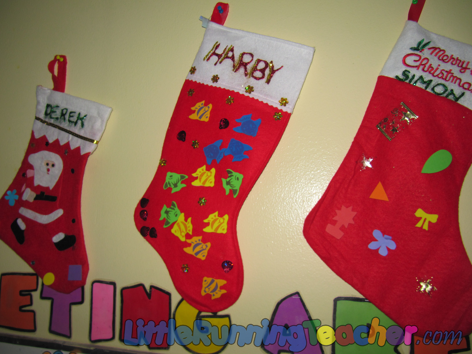 Jazzed Up Christmas Stockings « Little Running Teacher
