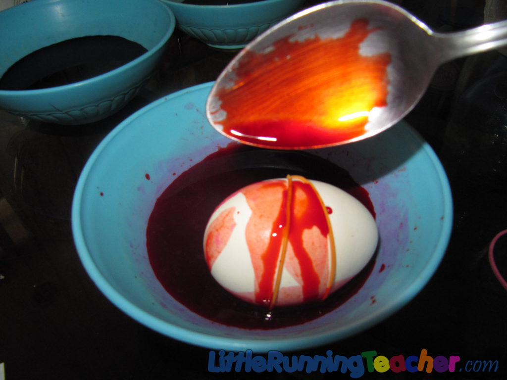 Painting Eggs with Food Coloring for Easter « Little Running Teacher