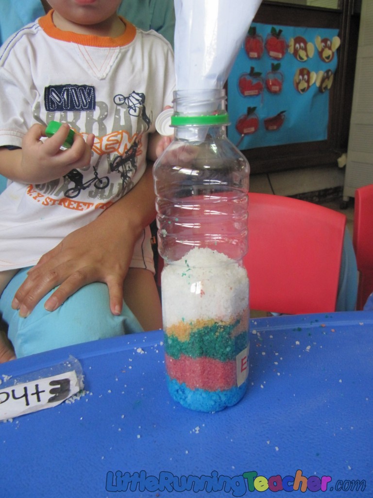 Sand Bottles with Rock Salt « Little Running Teacher