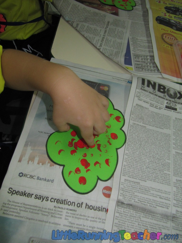 Finger Paint Cherry Tree Pop Art « Little Running Teacher