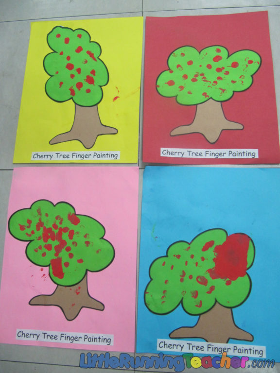 Finger Paint Cherry Tree Pop Art « Little Running Teacher