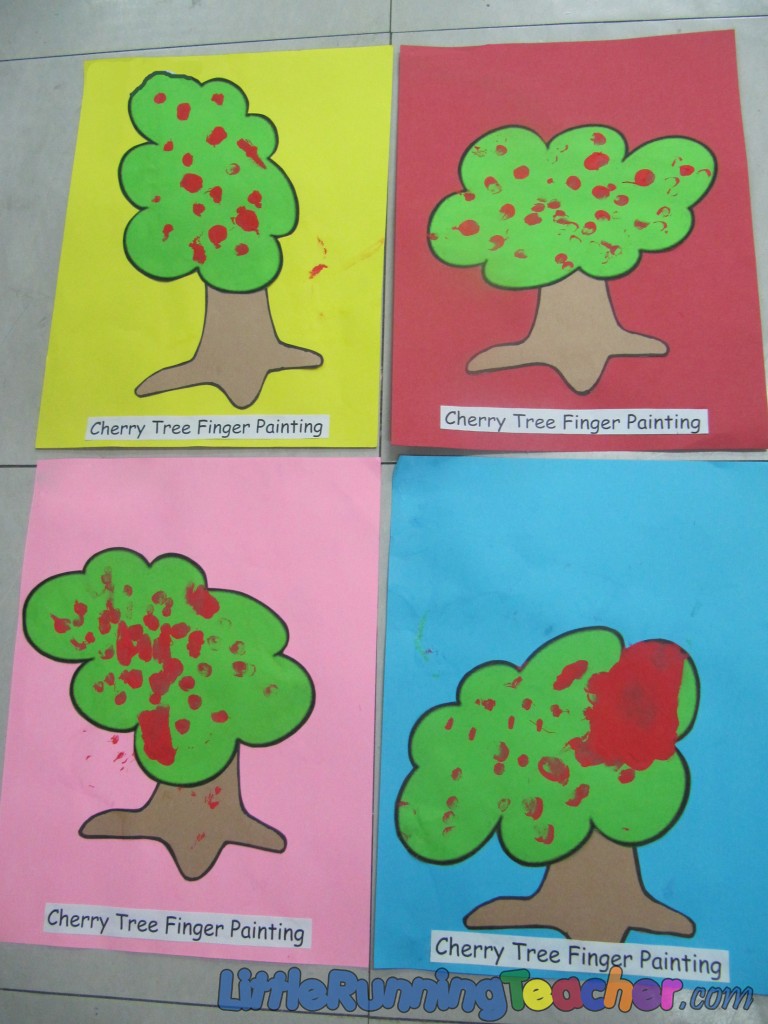 Finger Paint Cherry Tree Pop Art « Little Running Teacher